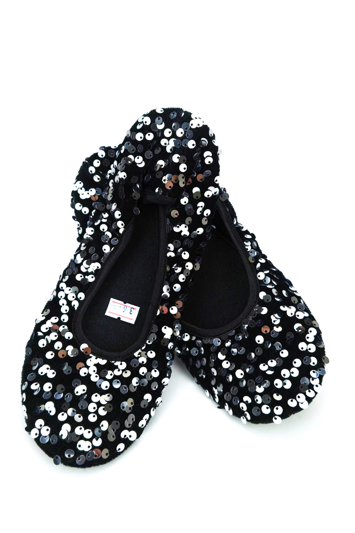 CEYDA SHOES PULLU Kadife Ev,hac, Umre , Hediye, Günlük Babet,Pull Payet Babet, Panduf, Patik, Gösteri Pisi Pisi görsel 5
