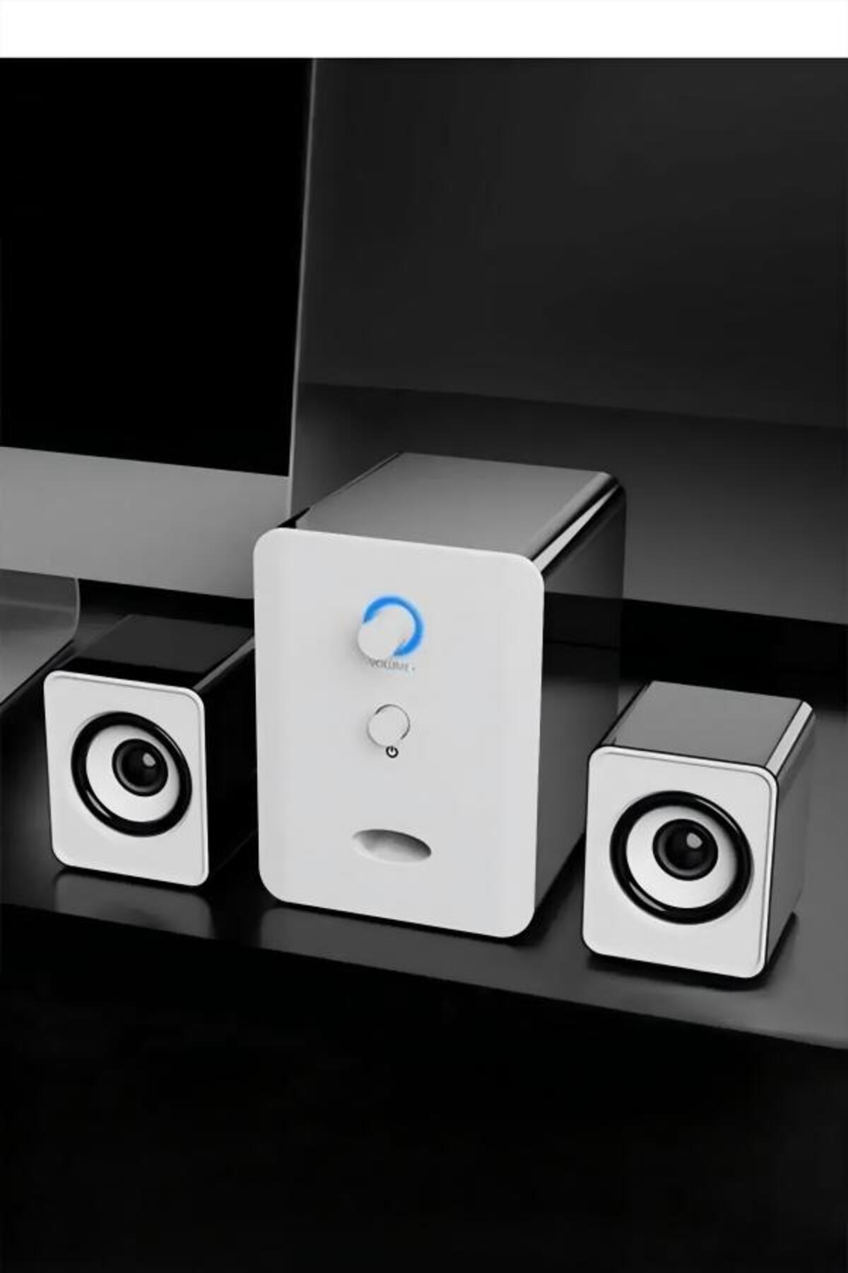 Generic-3 قطع من مكبرات صوت الكمبيوتر، مكبر صوت بلوتوث لسطح المكتب مزود بطاقة USB، مع واجهة صوت 3.55 مم 1