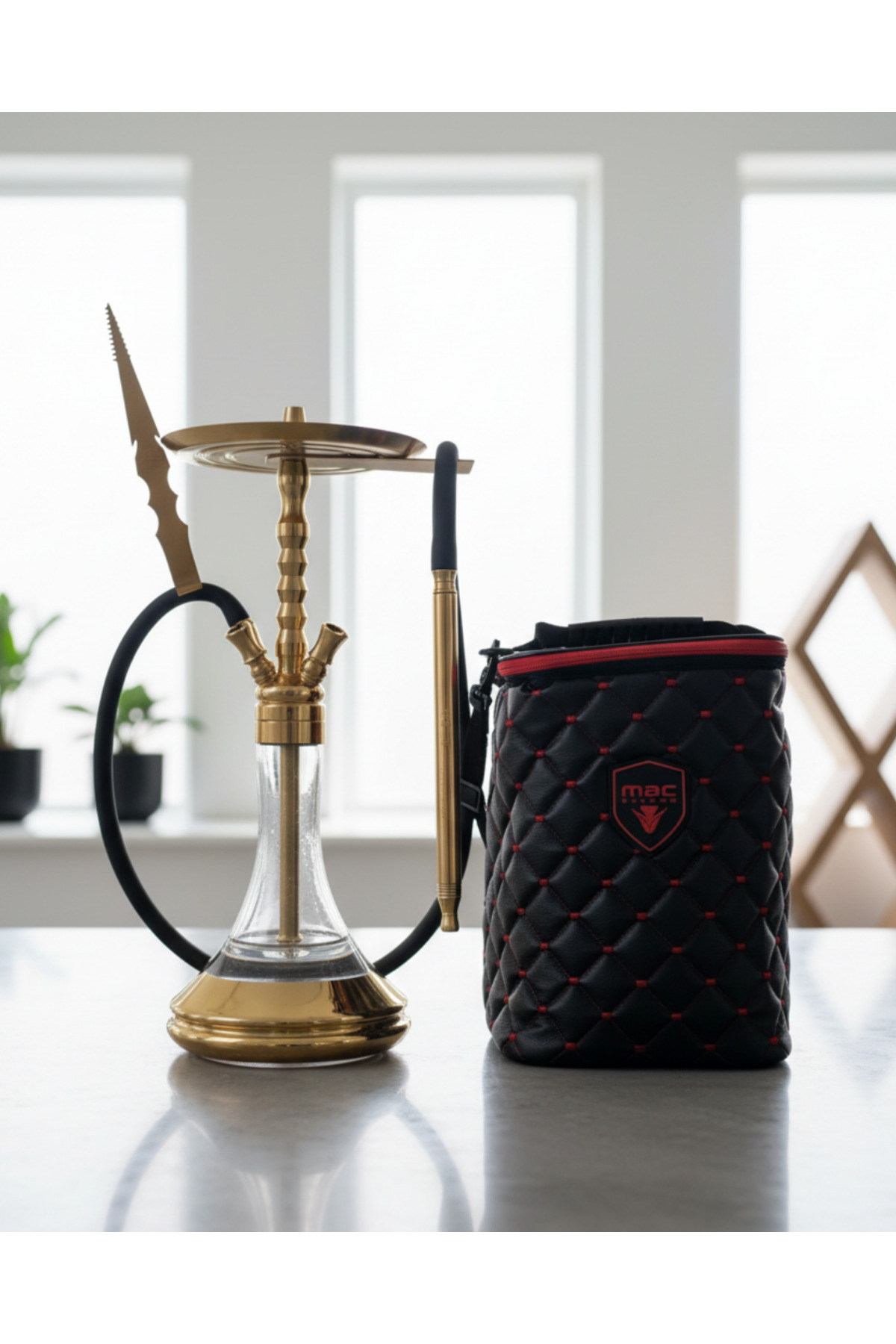 MAC SHISHA Big Amazon Titan Profesyonel Çelik Nargile Takımı