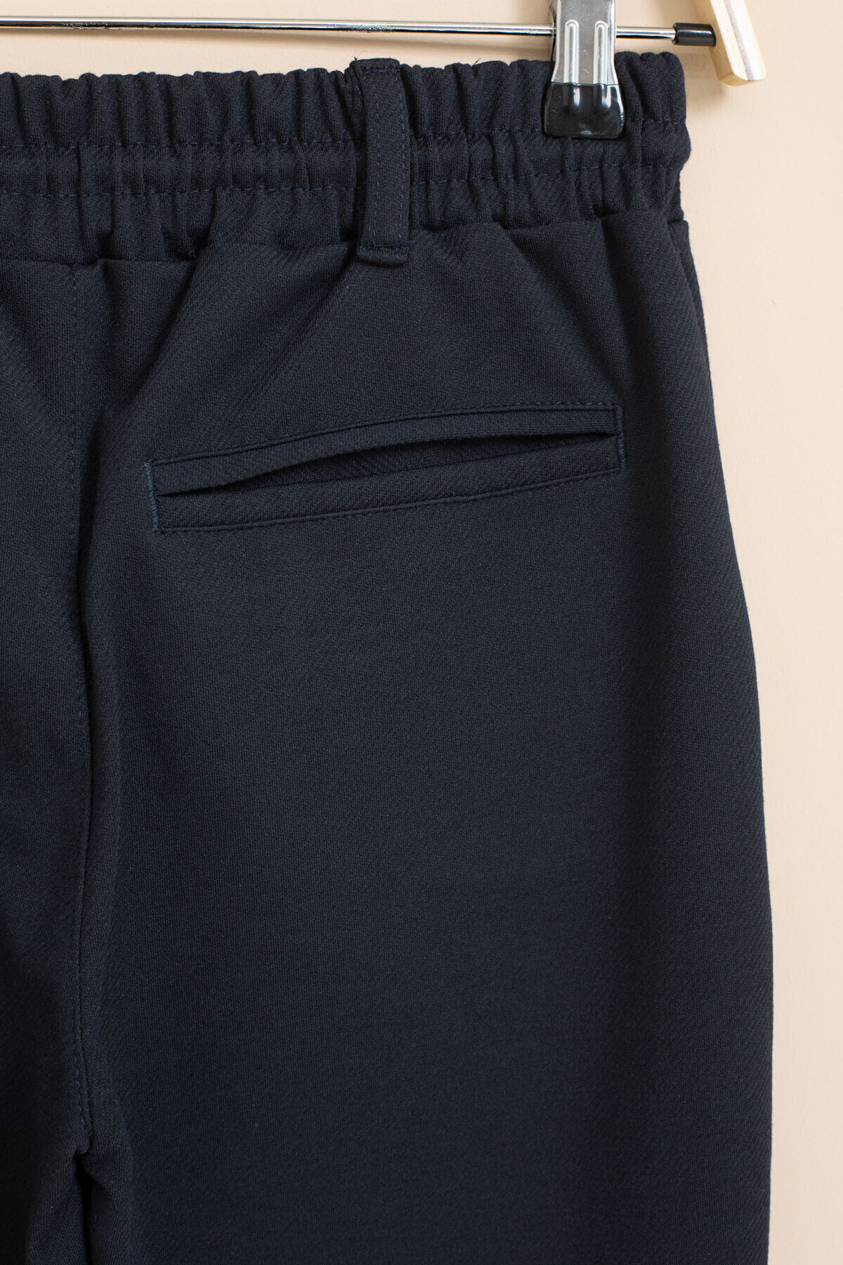 Cansın Mini-Navy Blue Boy's Double Leg Basic Fabric Trousers with Elastic Waist 21421 5