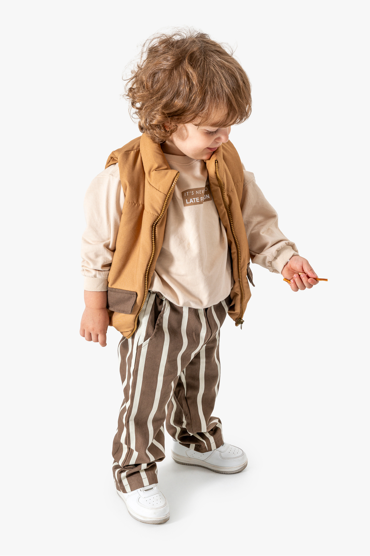 Jikko Baby Şerit Pantolonlu Yelekli 3’lü Takım 9075 fotoğrafı 2 (önizleme)