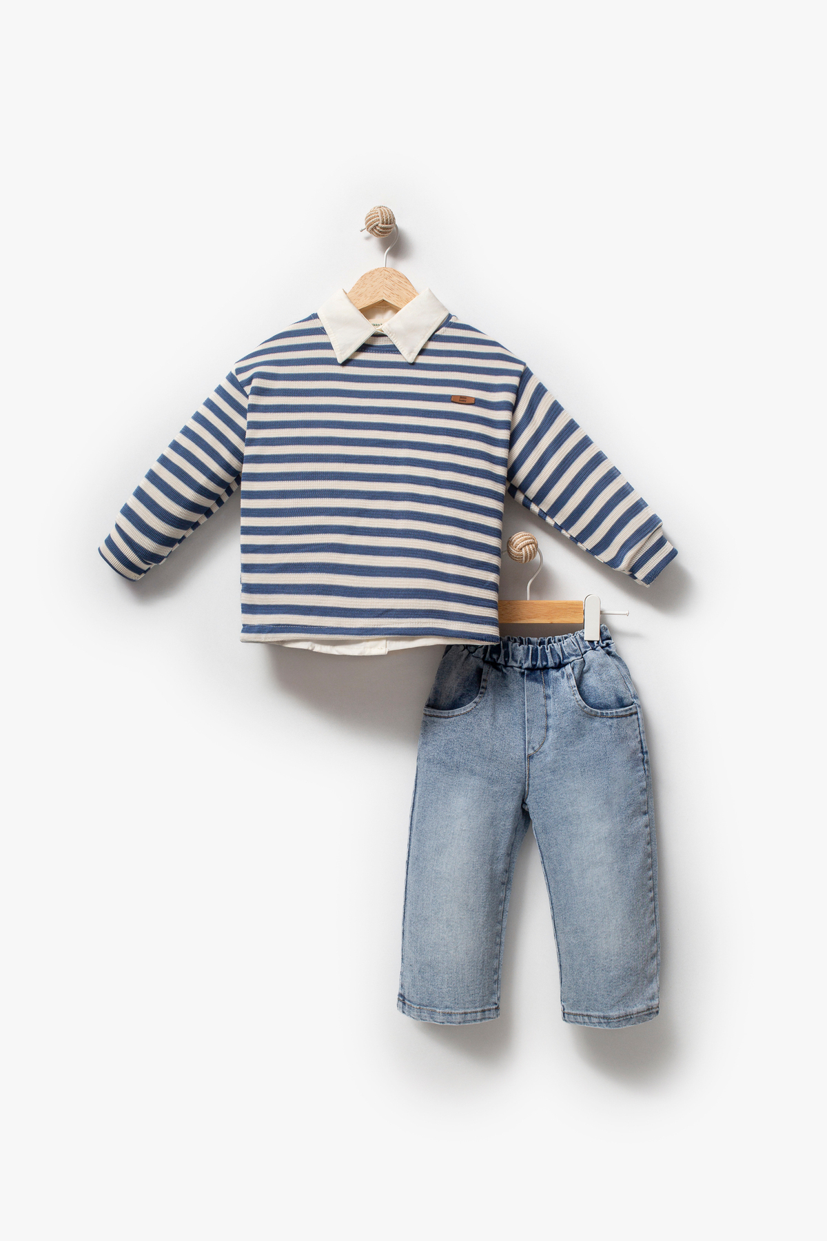 Jikko Baby Gömlek Sweat Pantolon Takımı 9071 fotoğrafı 4 (önizleme)