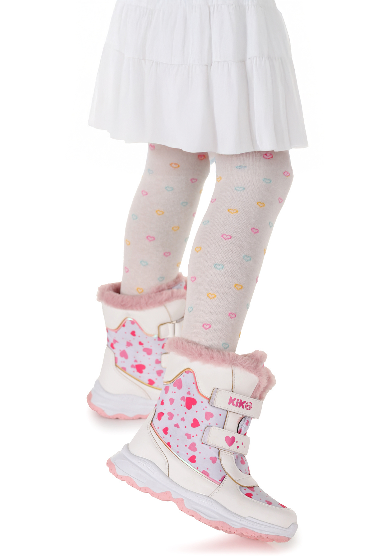 Kiko Kids-Snowflake Velcro Girls Snow Boots Resistant to Cold Water 4