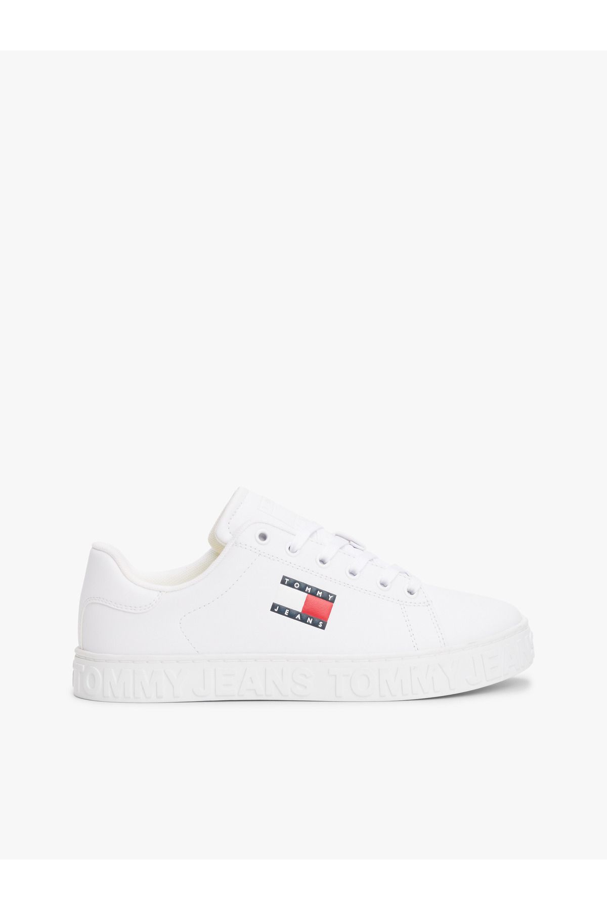 Tommy Hilfiger-Pohodlné dámske biele tenisky – plochá podrážka, nízky členok, logo EN0EN02703-YBS 1