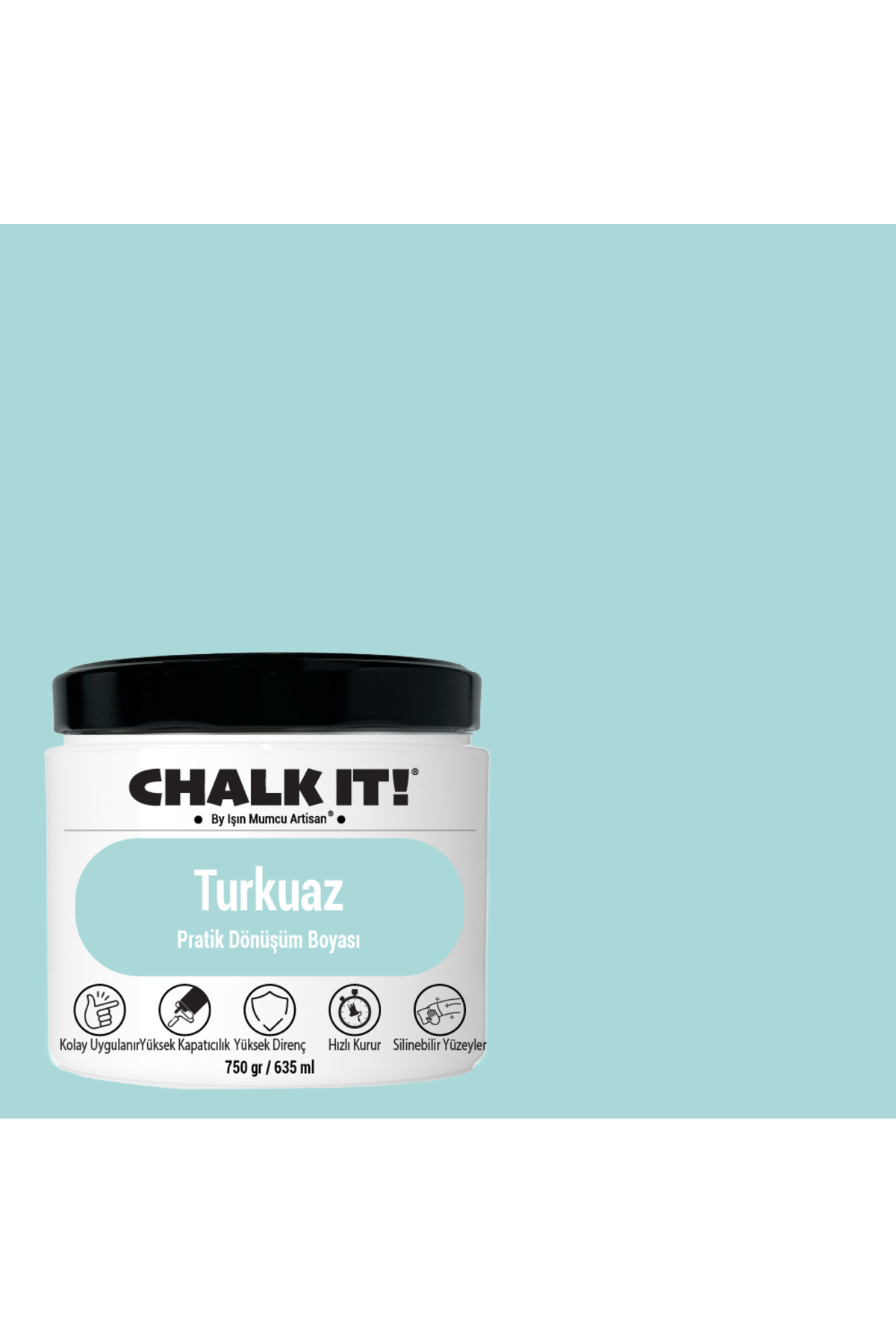 Işın Mumcu Artisan Chalk It Kendinden Vernikli Boya | Turkuaz