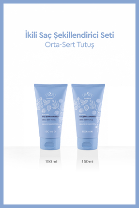 Otacı Bitkisel Saç Şekillendirici Orta & Sert Tutuş İkili Paket