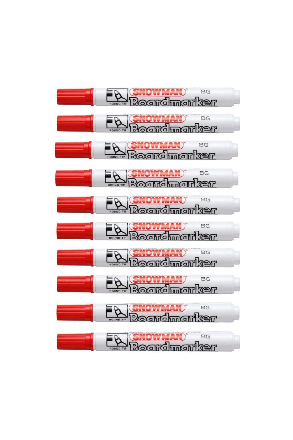 Snowman Bg-12 K Tahta Kalemi Kırmızı - 10 Adet