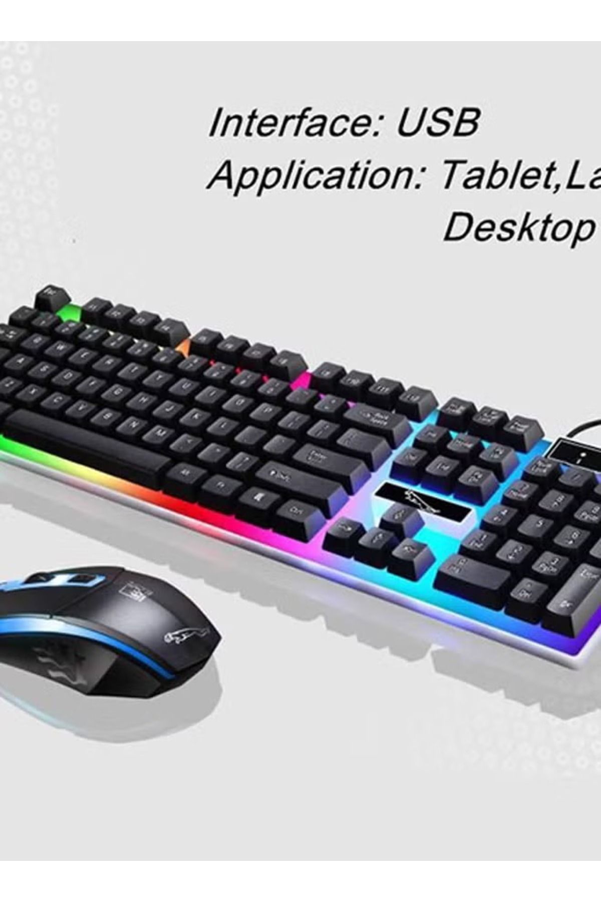 G21-Led Gaming Keyboard With Mouse Set Black 2