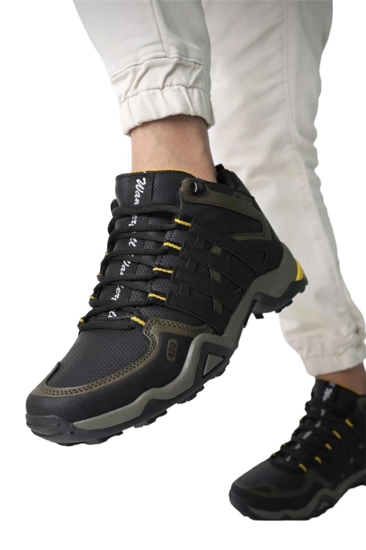 Liger Erkek Kışlık Trekking Spor Bot HAKİ - SARI