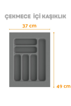 ShopyTime Çekmece İçi Kaşıklık Ve Kepçelik Düzenleyici – Gri 37x49 Cm (30x40...