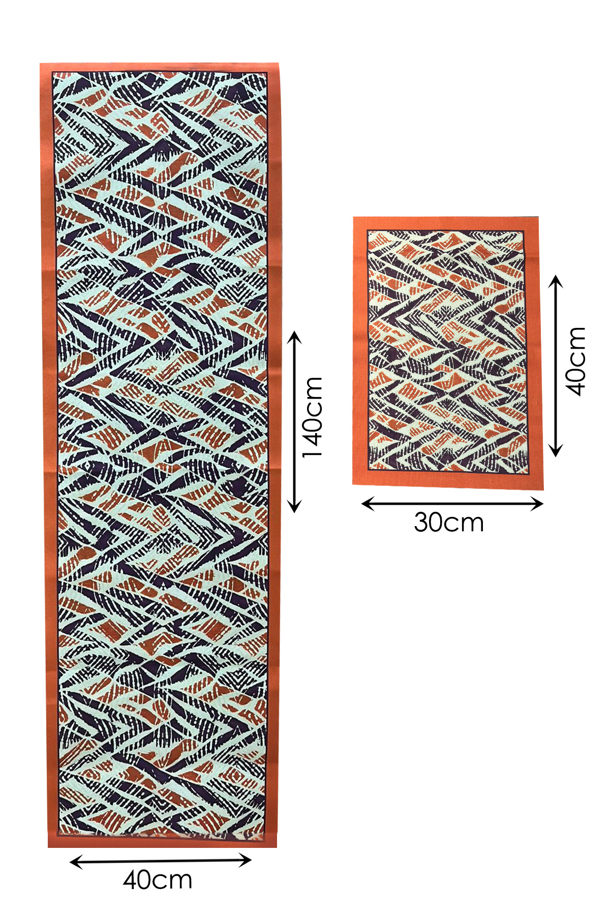 tarzınısec-Authentic Motif – 3D Patterned Table Runner & 4-Piece Supla Set 2