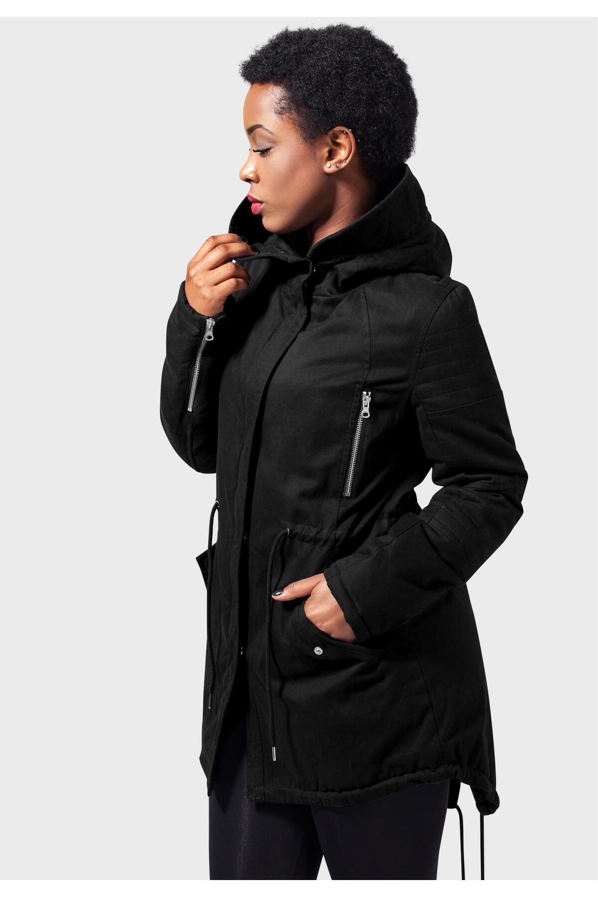 Urban Classics-Damen Ladies Sherpa Lined Cotton Parka 6