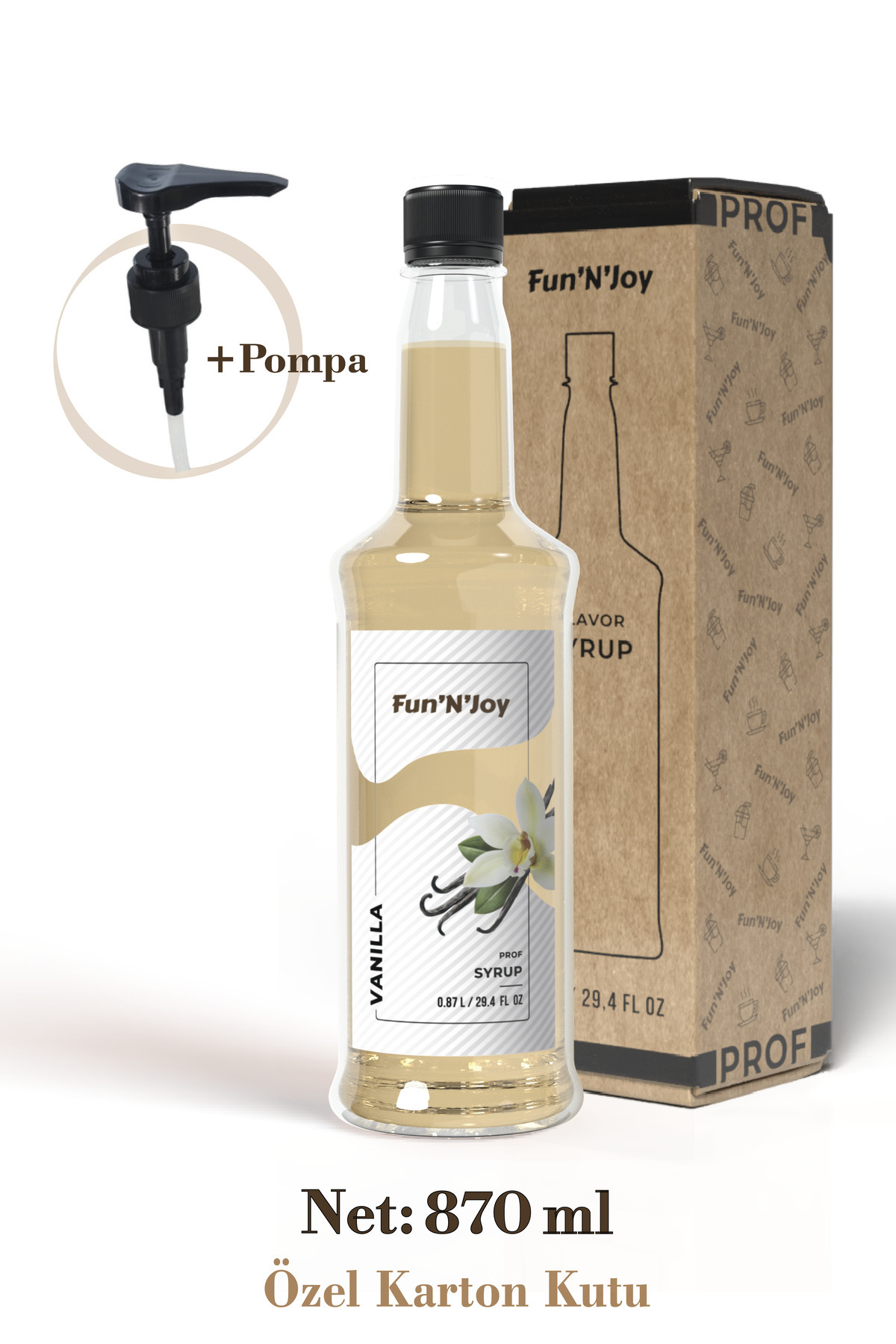 Fun N Joy Fun'n'joy Kahve Şurubu / Vanilya 870 ml Pompa