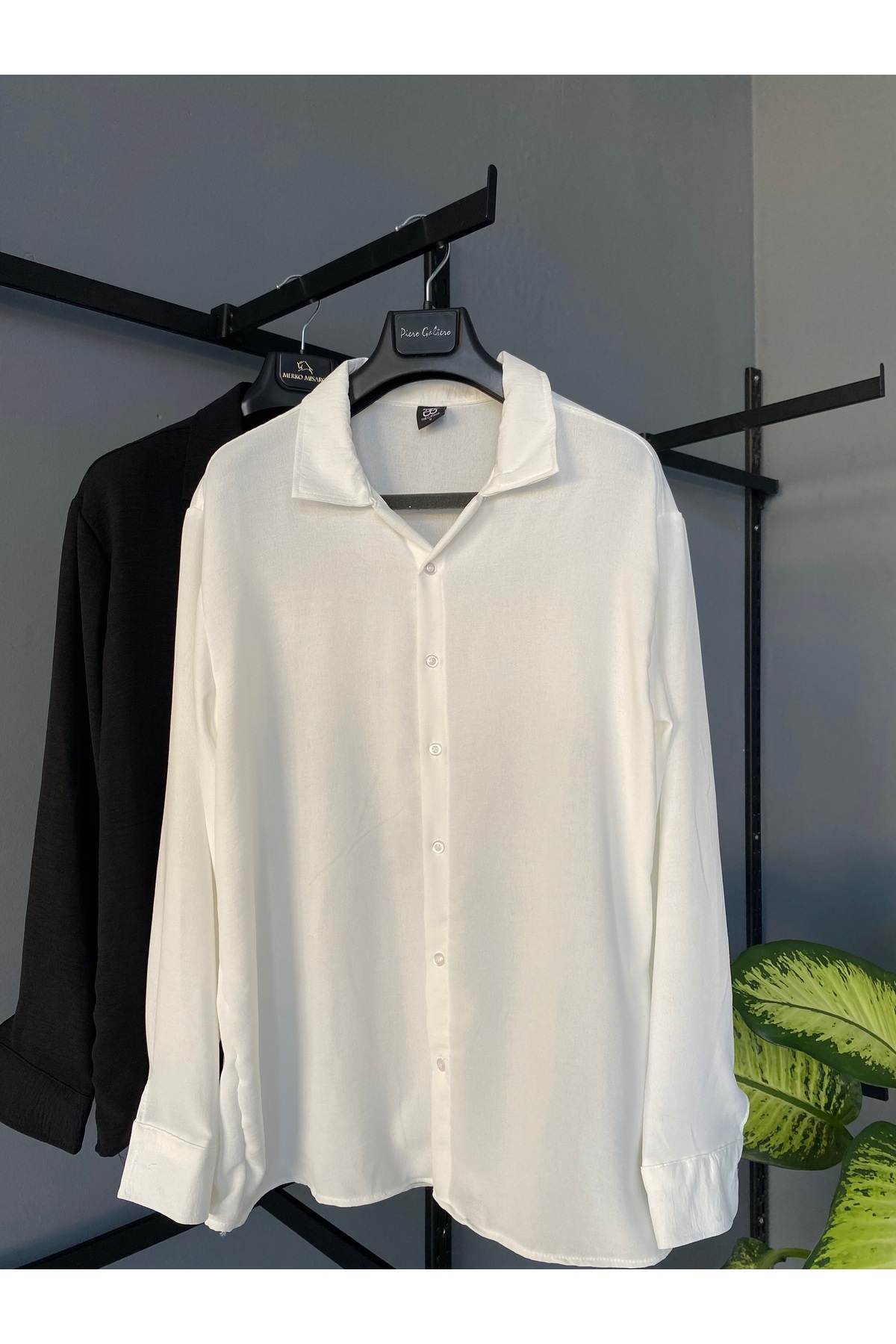 Etzel Erkek Beyaz Gömlek