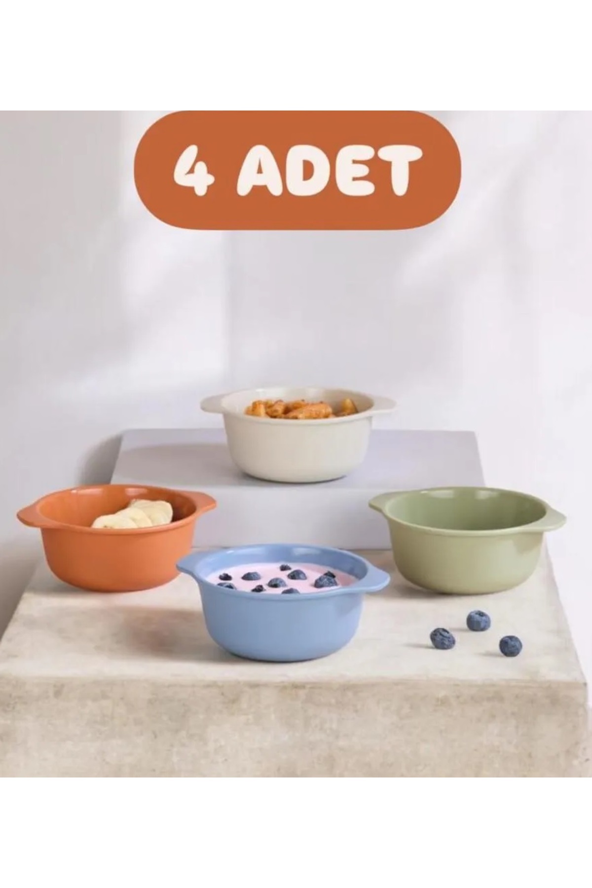 Bayev-Bowl 4 Pieces 300 ml Snack Bowl - Baby Food Bowl, Mini Egg Mixing Container 1