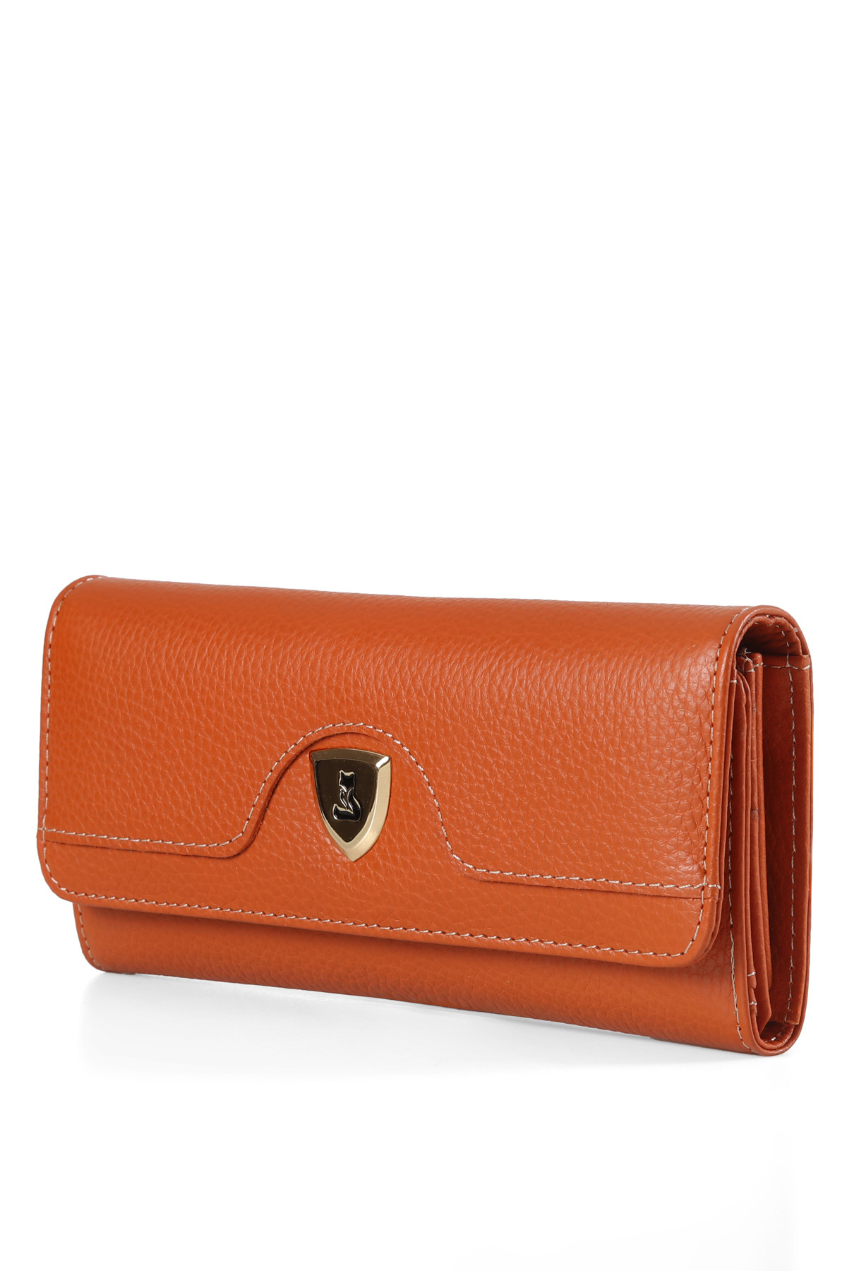 Milano Genuine Leather Gold Detailed Women's Card Holder and Wallet