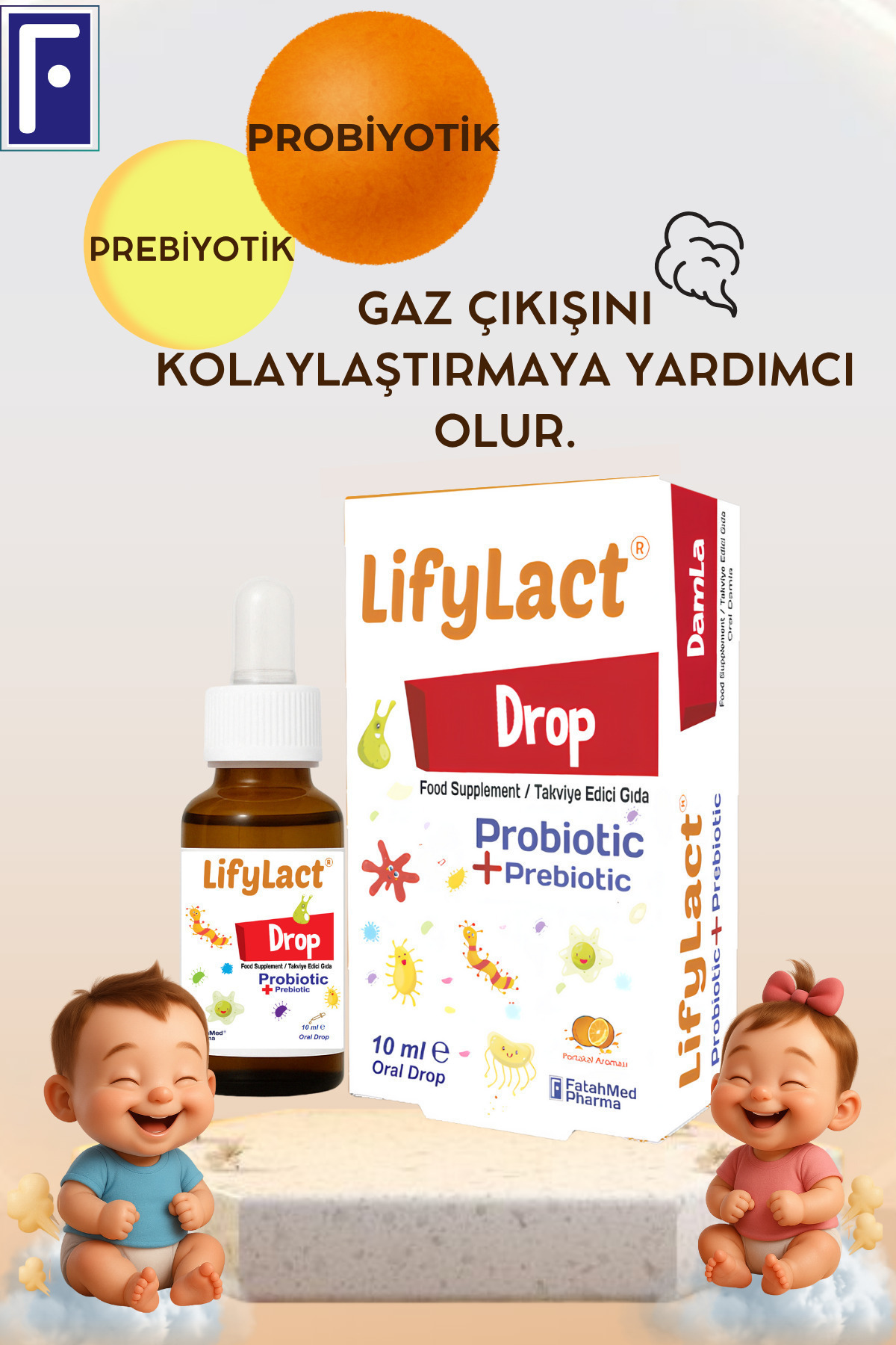 LifyLact-Damla 10 Ml, Probiotic, Prebiotic, Gas Drop 3