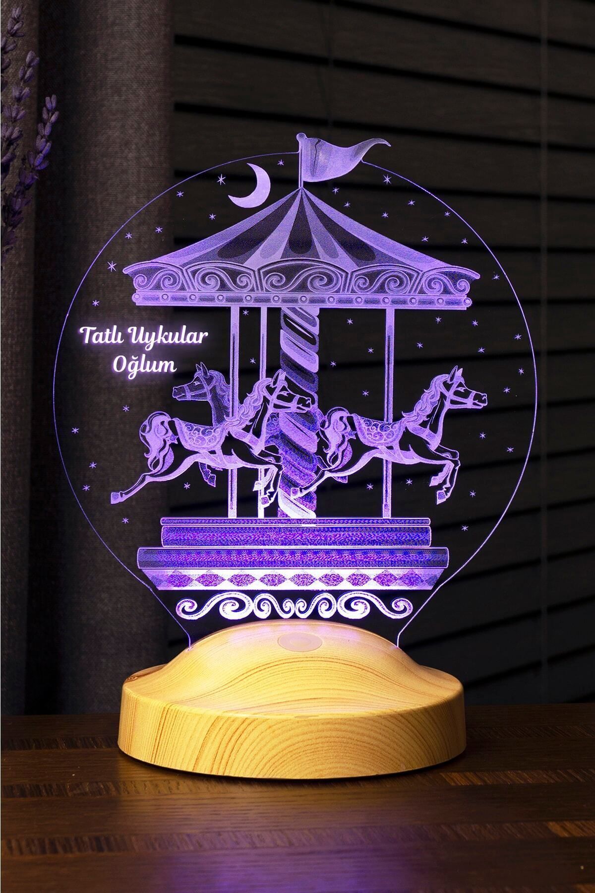 SEVGİLAMBASI Atlı Karınca, Çocuk Gecelambası, Tatlı Uykular Oğlum Hediyesi 3 Boyutlu Led Lamba fotoğrafı 5 (önizleme)