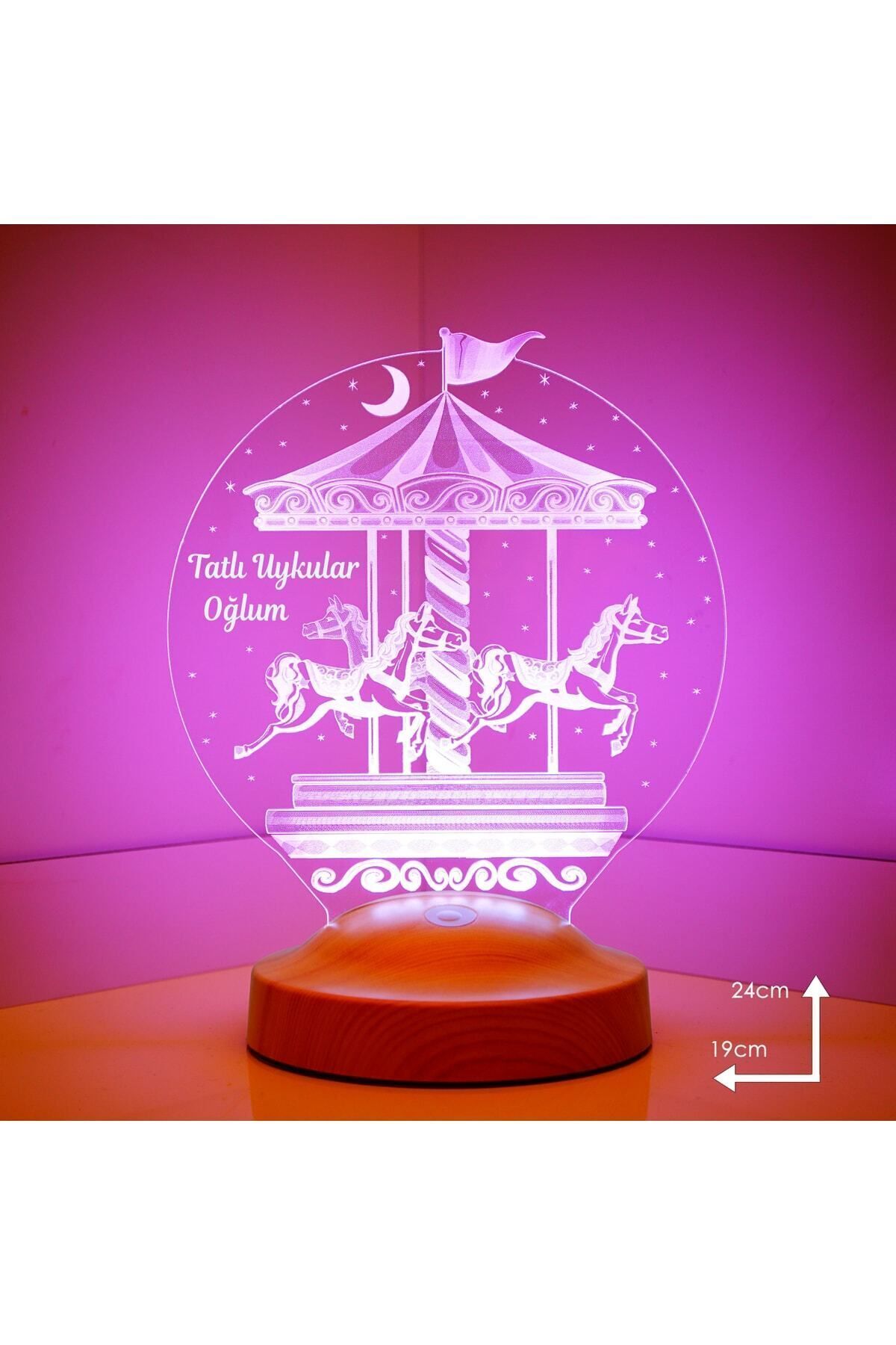 SEVGİLAMBASI Atlı Karınca, Çocuk Gecelambası, Tatlı Uykular Oğlum Hediyesi 3 Boyutlu Led Lamba fotoğrafı 6 (önizleme)