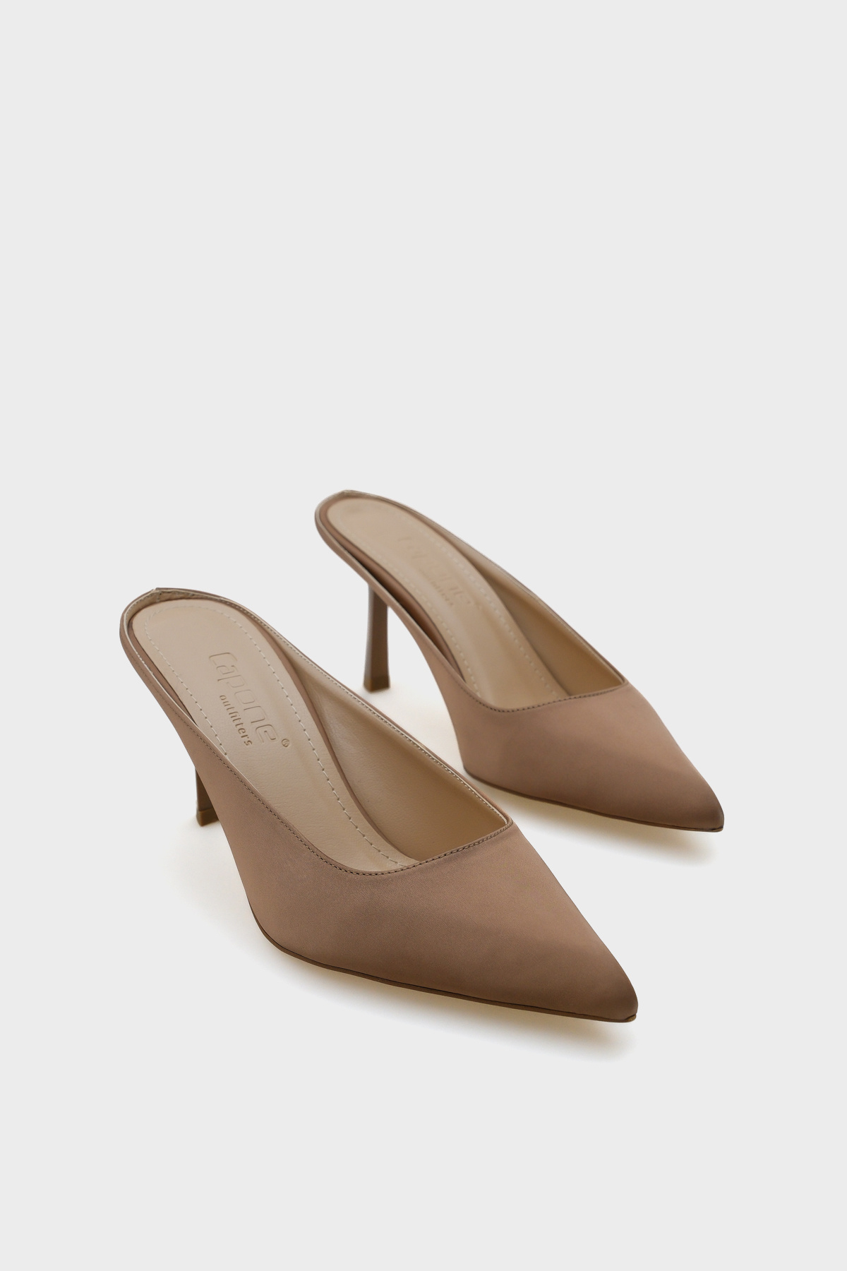 Capone Outfitters-Lynda Pointed Closed Toe Satin Women's Slippers 1