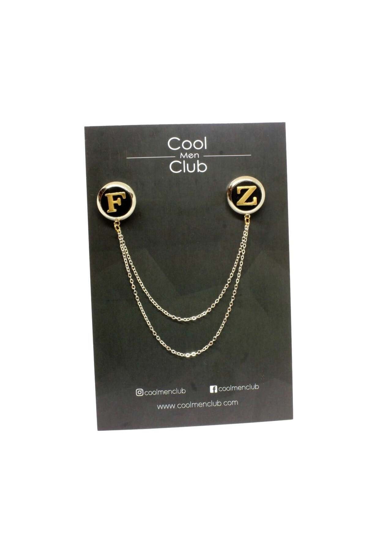 COOLMENCLUB Erkek Siyah Gömlek Yaka İğnesi