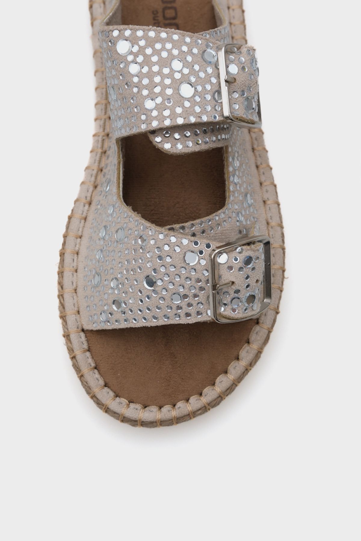 Capone Outfitters-Caitlin Double Striped Stone Women's Espadrille Slippers 4