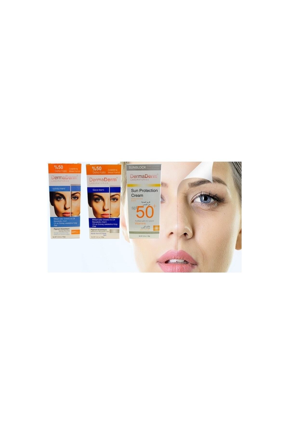 DermaDerm Gündüz Kremi , Gece Kremi Ve Güneş Kremi Spf50+ — TYC00737068700