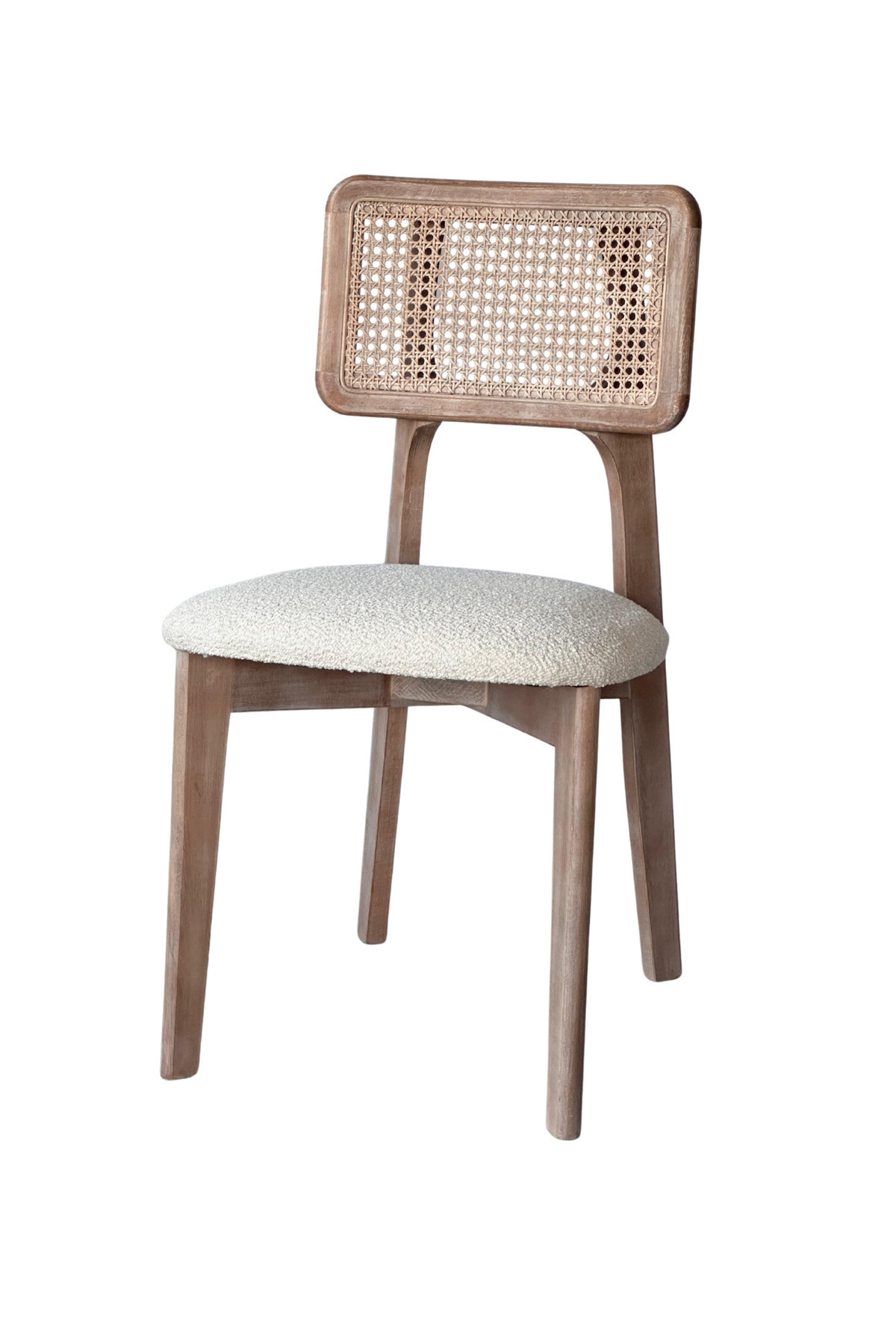 Woodenbend Mirla Eskitme Ahşap Hazeranlı Natural Sandalye – Vintage Ahşap Yemek Sandalyesi