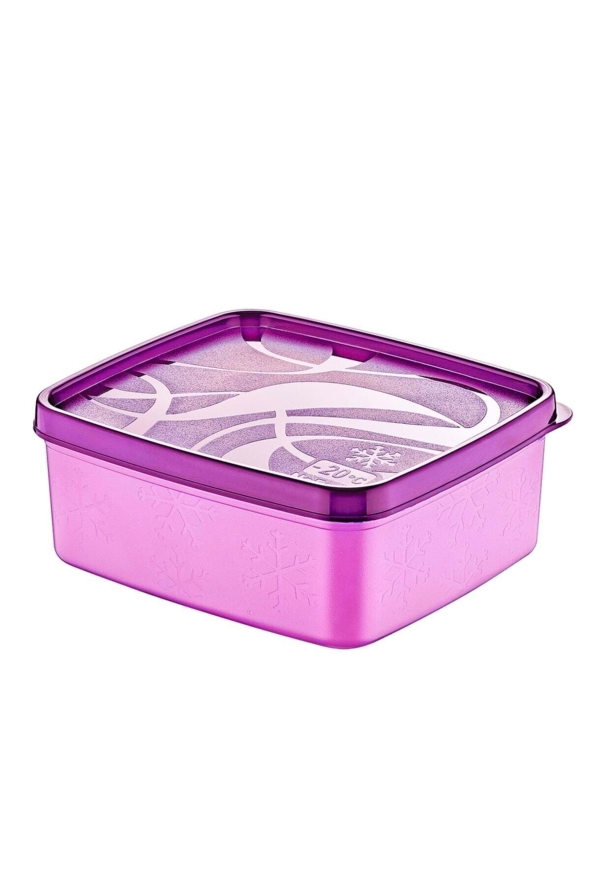 IRAK PLASTİK-Alaska Deep Freezer Storage Container - Shallow and Square (650 ml) Fuchsia 1