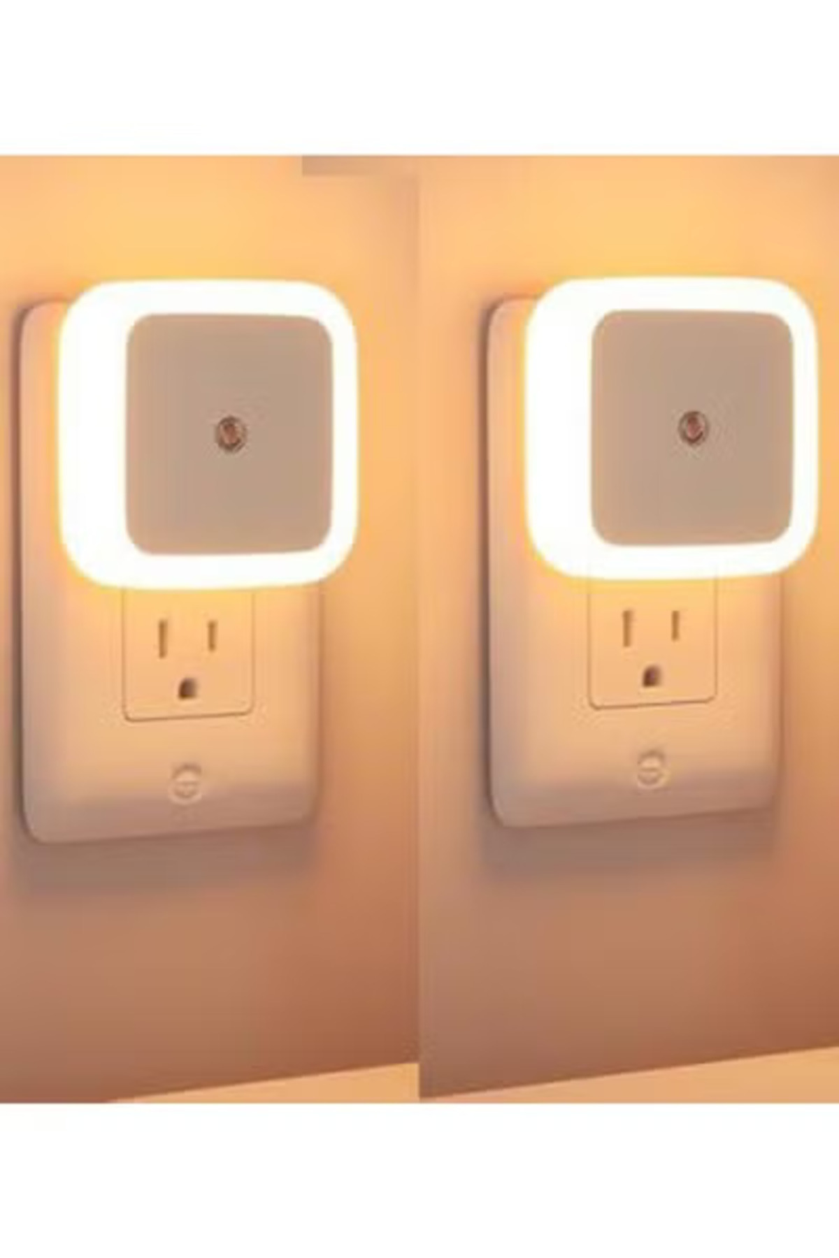 Taimi-Pack Of 2 Led Plug in Smart Night Lamp with Automatic Sensor Smart Led Night Lamp,yellow light 1
