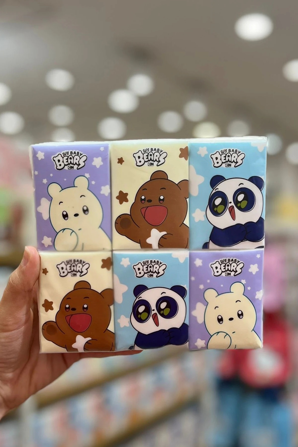 Miniso We Baby Bears Lisanslı Baskılı Kağıt Mendil 7 Yp. 12'li Paket