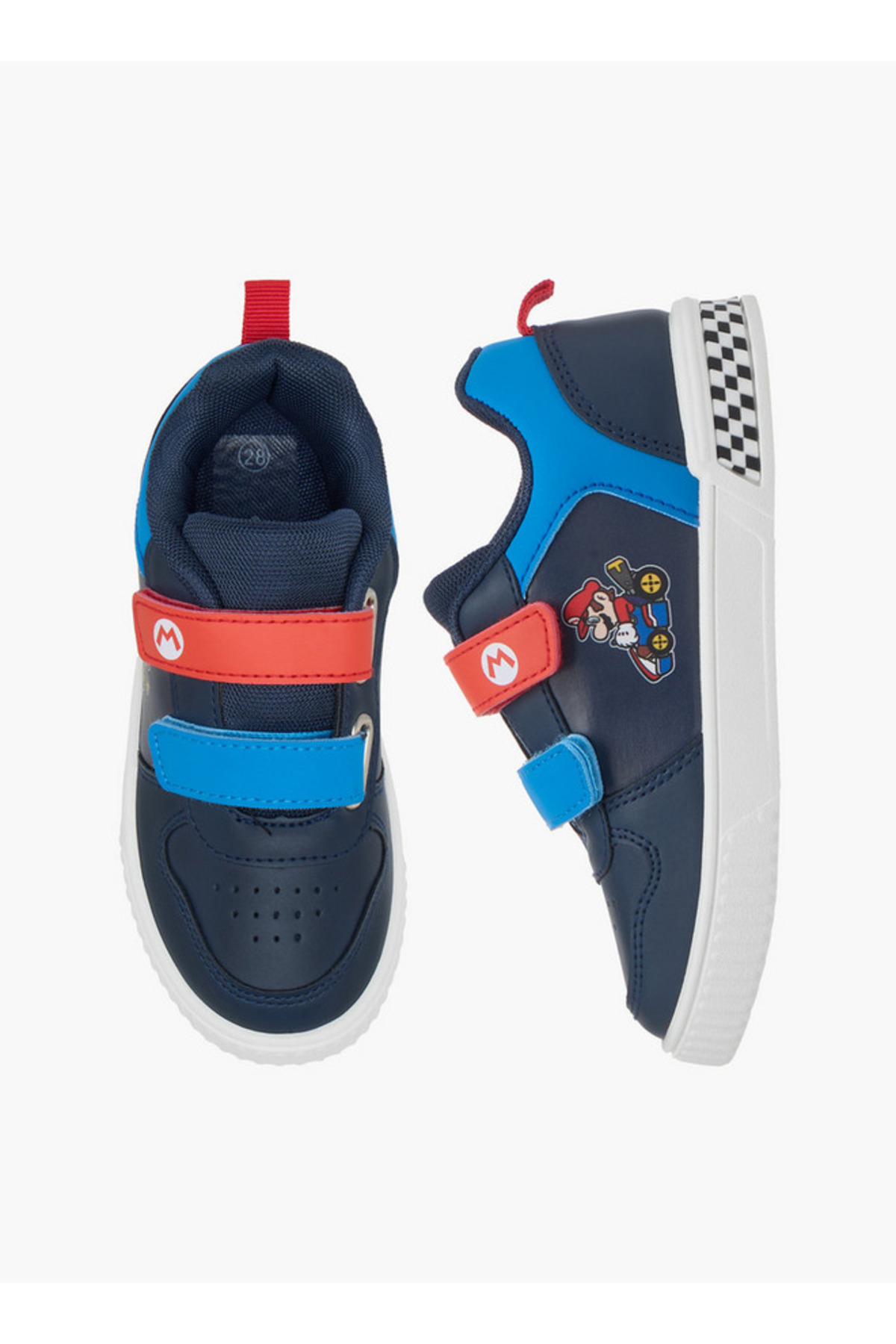 Super mario-Printed Sneakers with Hook and Loop Closure 1