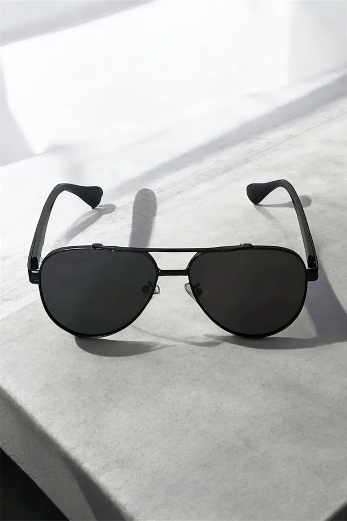 Chunky Frame Damla Polarize Yüksek Kalite Titanyum Siyah Unisex Güneş Gözlüğü görsel 5