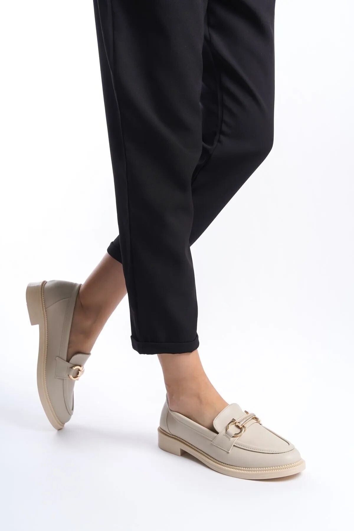 SH SİLVER MODA  Kadın Loafer Makosen Casual Tokalı Günlük Ayakkabı Şık ve rahat - Görsel 3