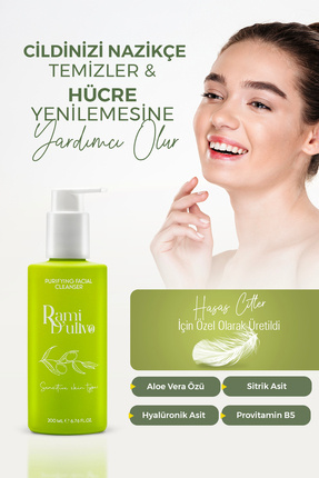 Rami Dulivo Hassas Ciltler İçin Aloe Vera Özlü Yüz Temizleme Jeli – Yatıştırı...