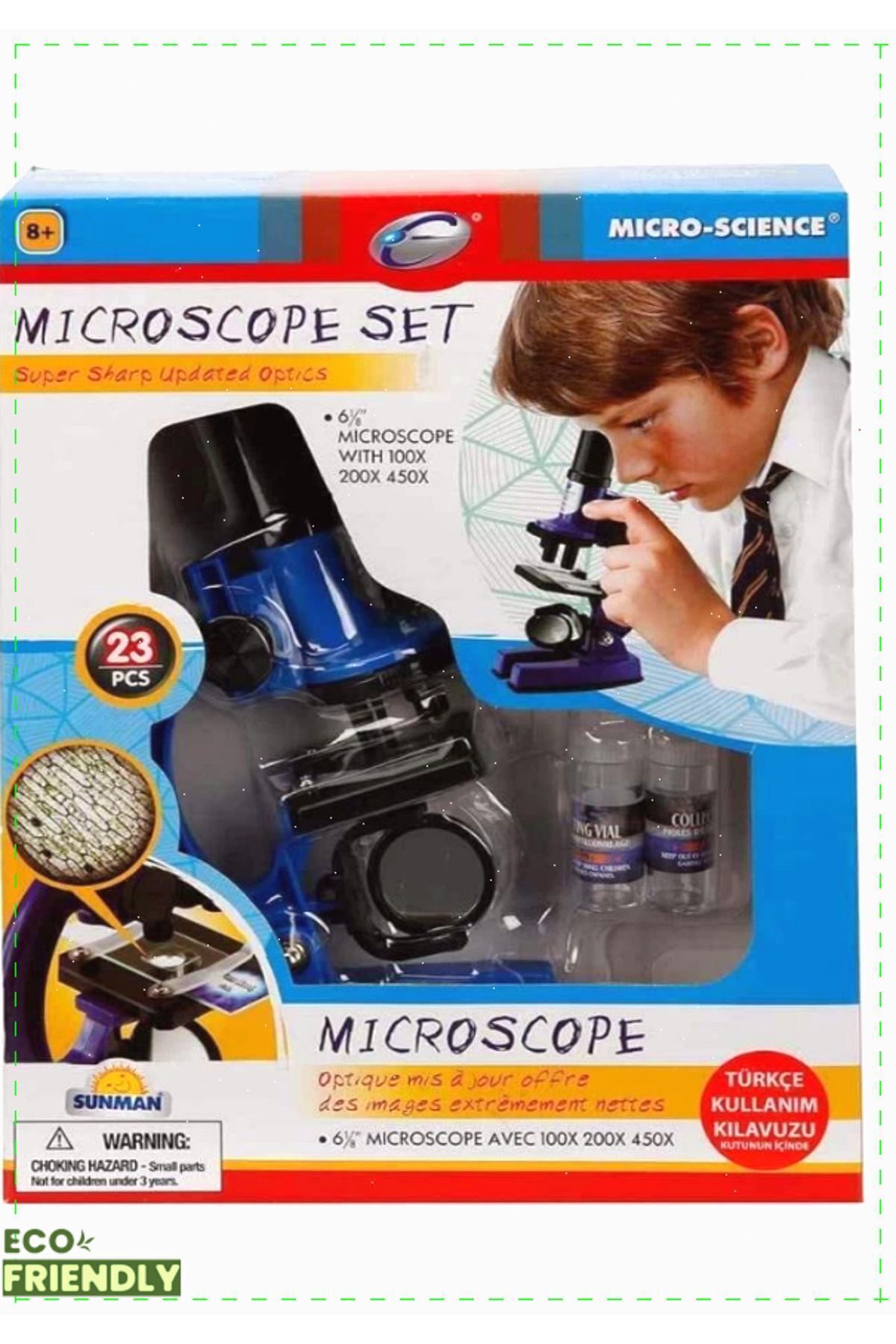 OMZ 02135 Mini Mikroskop Seti -Sunman Kız Oyuncakları Erkek Cocuk Egitici Montessori Oyuncak