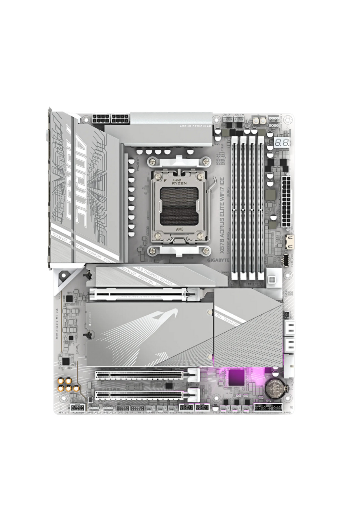 Gigabyte-X870 AORUS ELITE WIFI7 ICE مقبس AM5 DDR5 8200(OC) ATX اللوحة الأم للألعاب 1