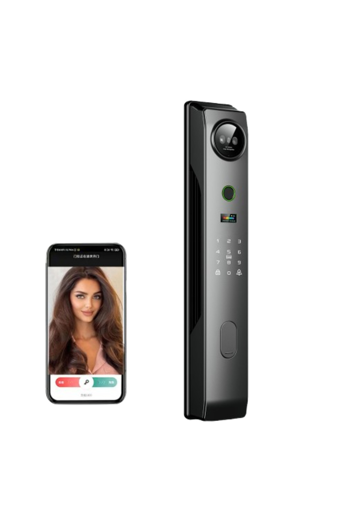 barste-Smart lock with facial recognition, palm, PIN, NFC and app 2