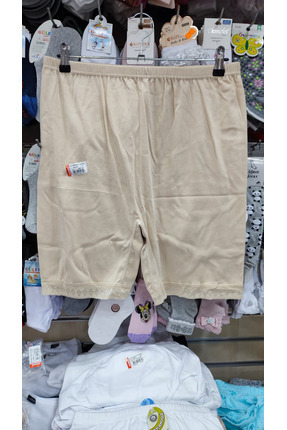 Ceylanoğlu Kadın % 100 Pamuklu Ribana Dantel Paçalı Kısa Tayt Külot 3'lü Pake...