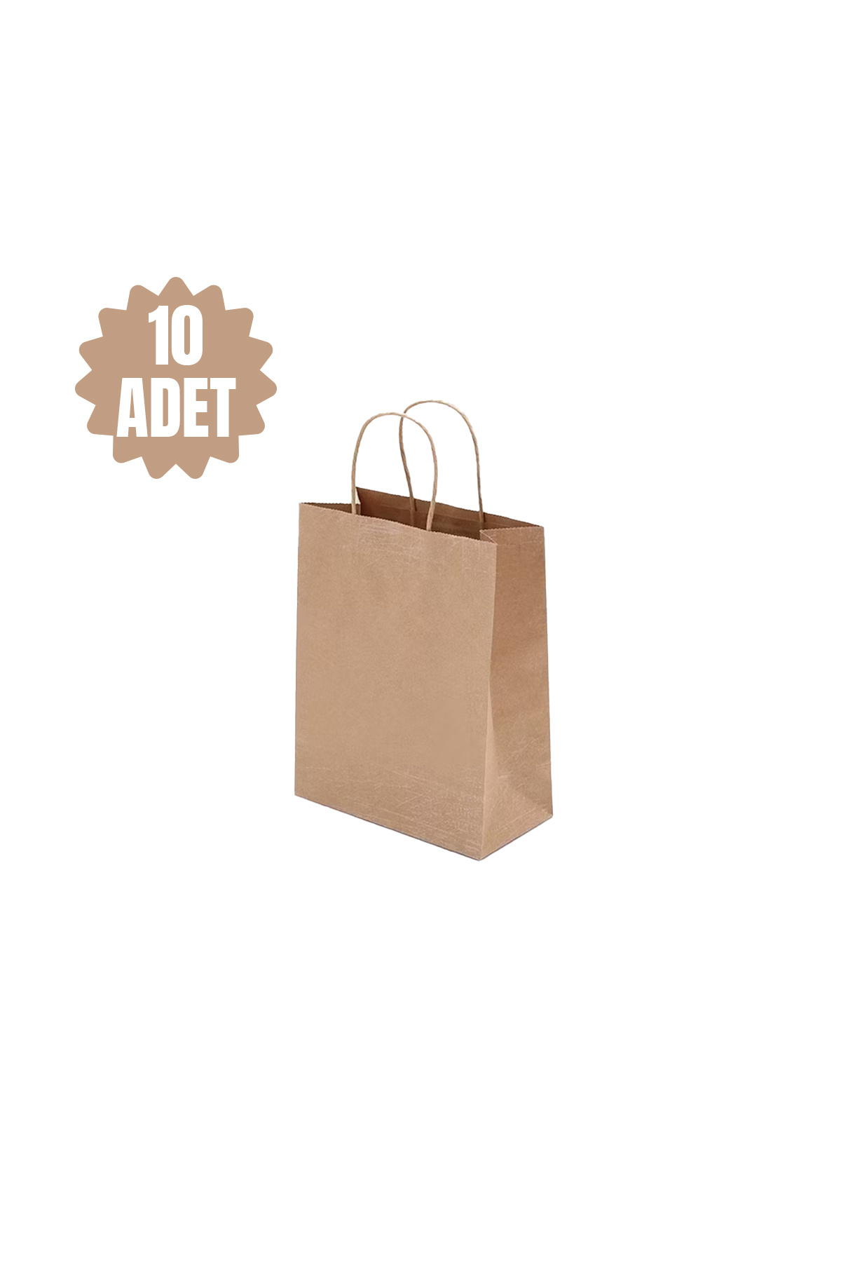 BAR-PACK Küçük Kraft Çanta Burgu Saplı 25x30cm 10 Adet