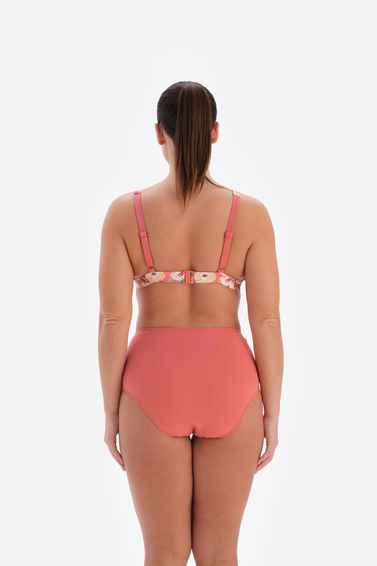 Eros-High Waist Pattern Recovery Triangle Bikini Set - 3246Bk 3