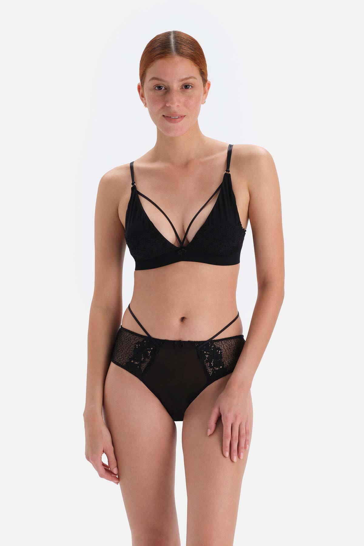 Dagi-Negru decoltat din cauciuc cu dantelă braziliană 5