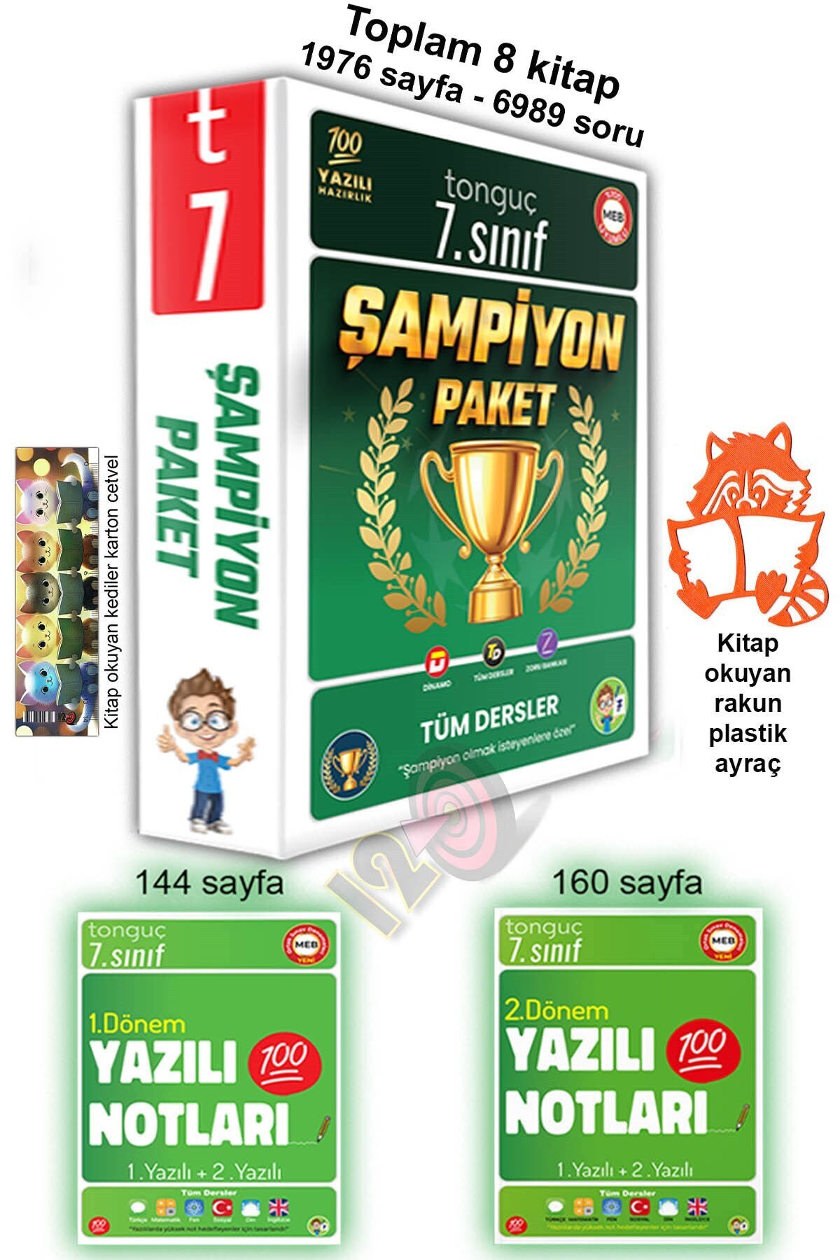 Tonguç Yayınları 7. Sınıf Tüm Dersler Şampiyon Paketi 2025 1.ve 2