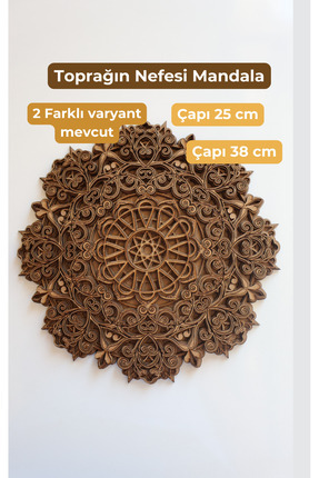 Aluradeco Dekoratif Ahşap Mandala Bohem Rüstik Stili Katmanlı Duvar Dekoru To...