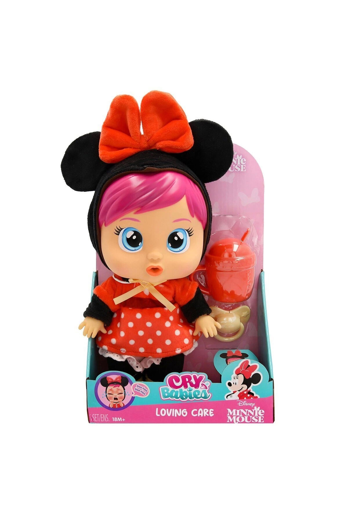 Glowify Store CYB69000 Cry Babies Love and Care Minnie Kostümlü Bebek