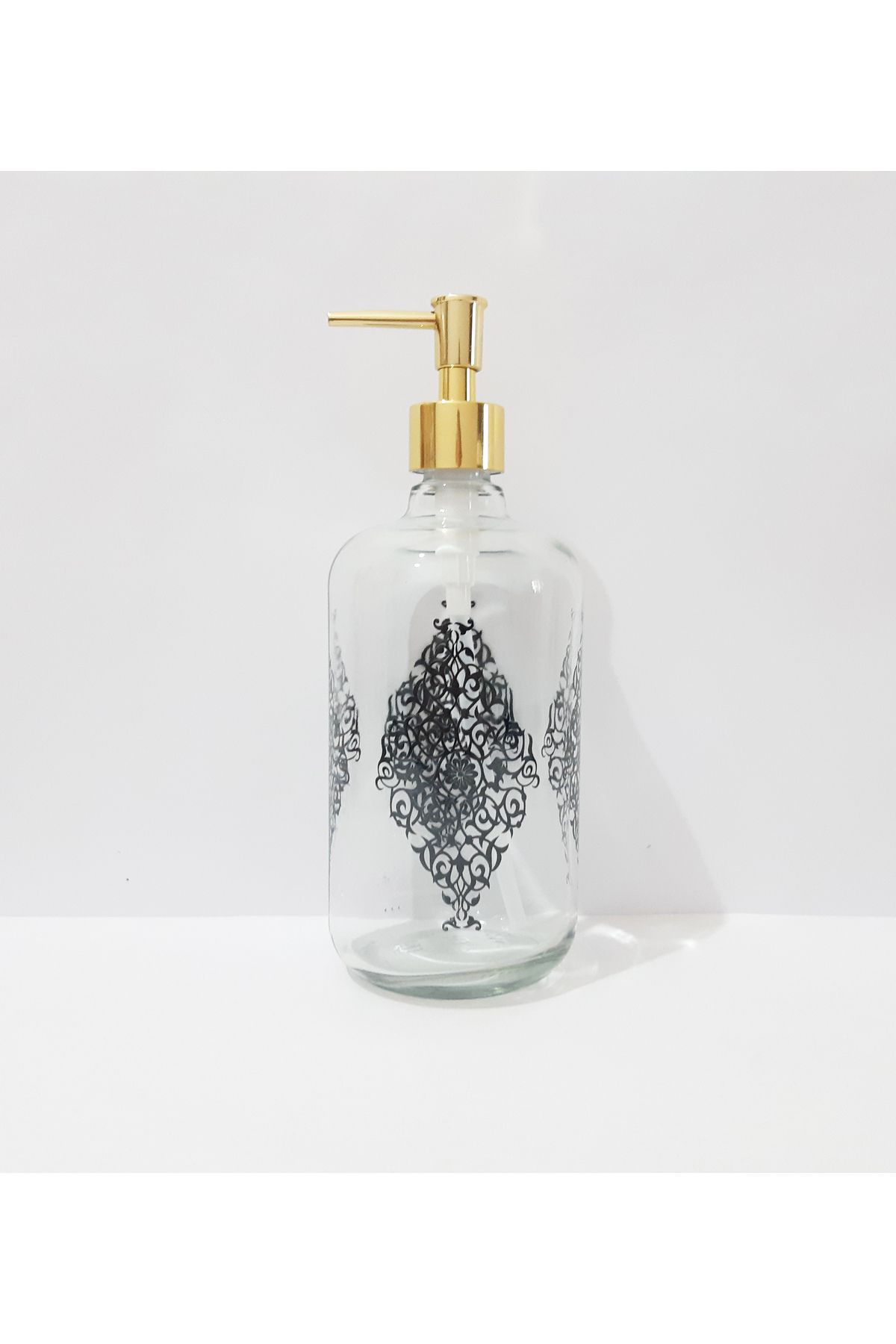 renkli çiçekler-800 ml Glass Liquid Soap Dispenser Patterned Large Size Soap Dispenser 3