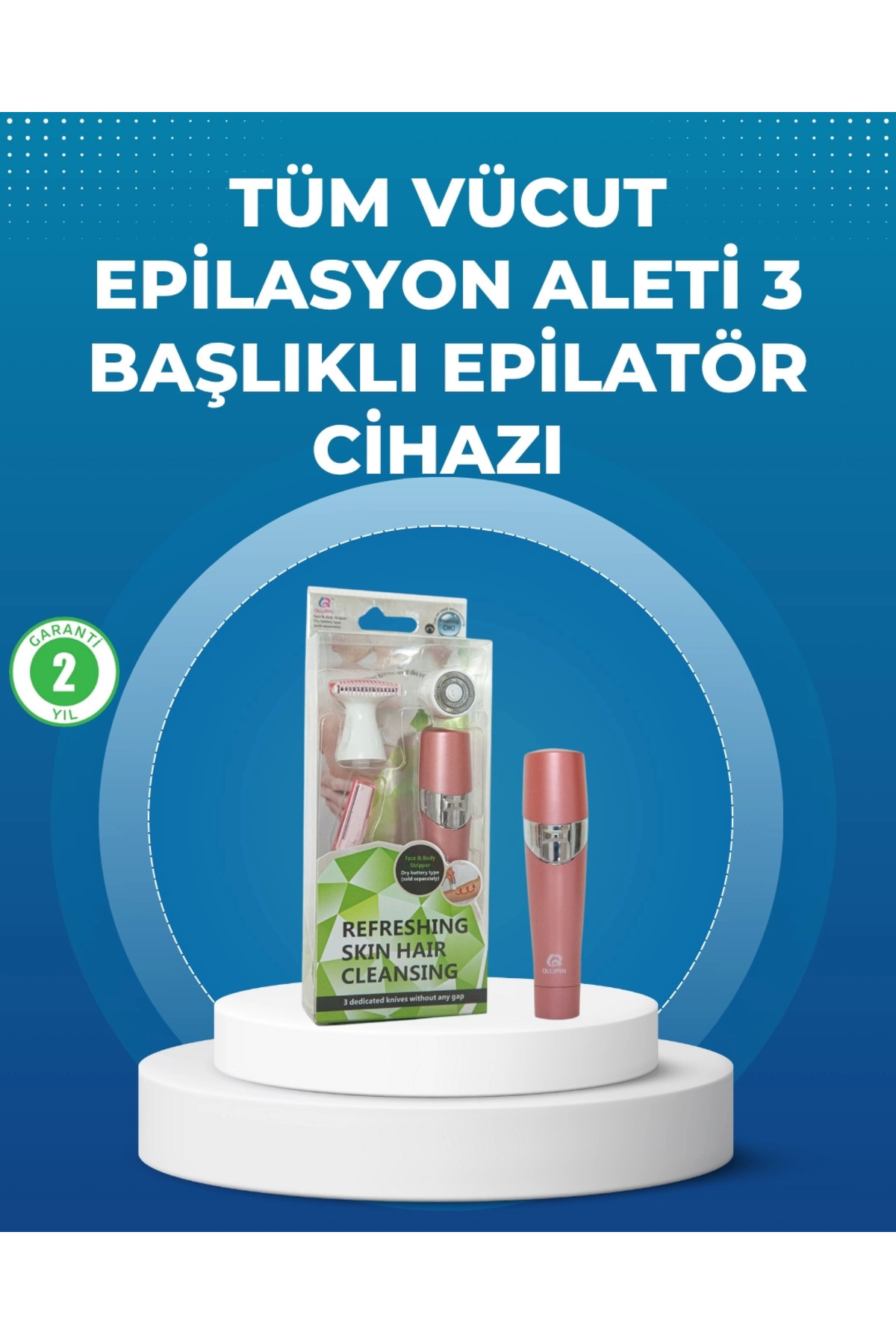 Alvo Store Pembe Epilasyon Cihazı – Acısız Tüy Temizliği