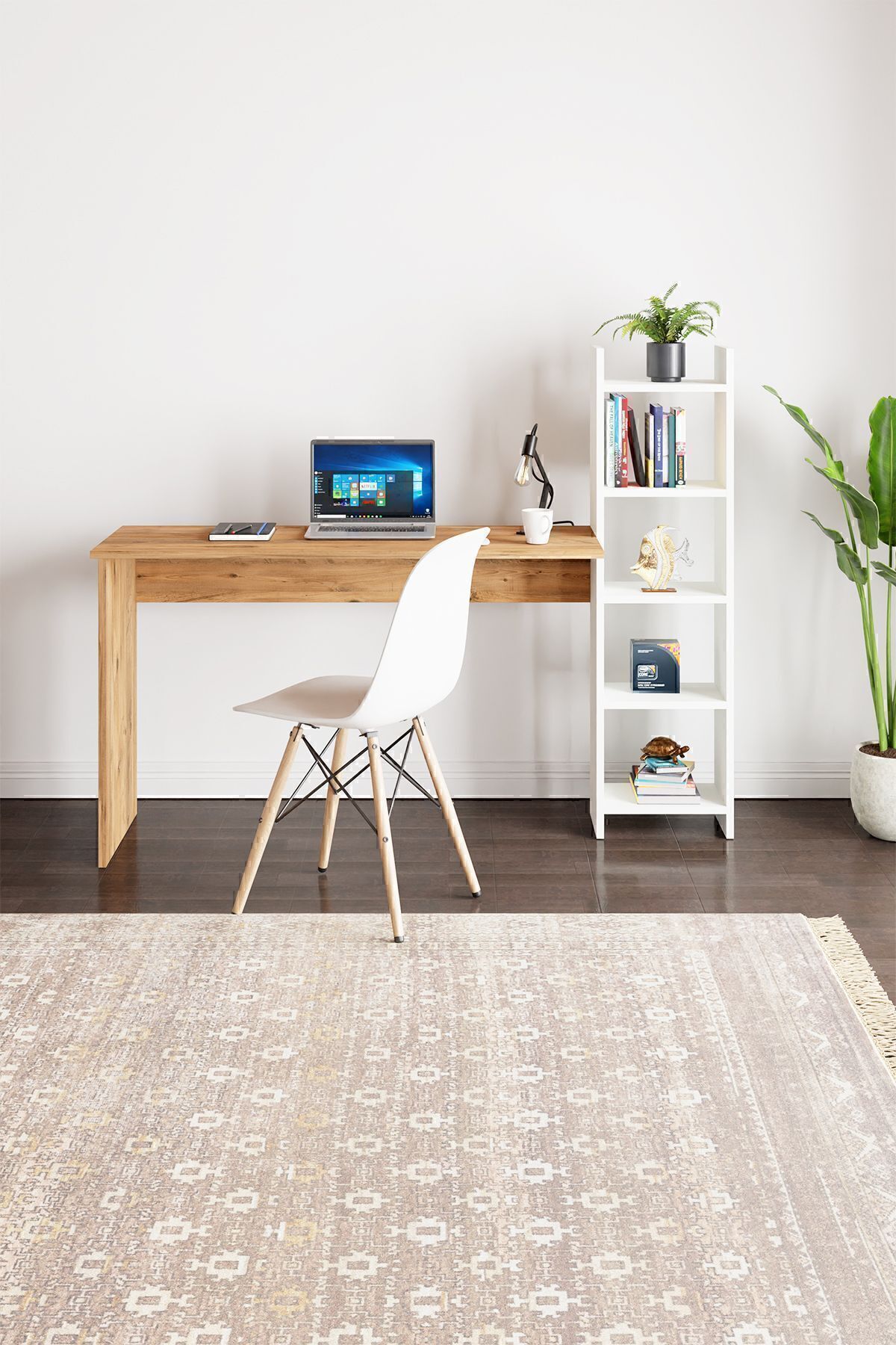 interGO-Working Desk With Bookcase 3