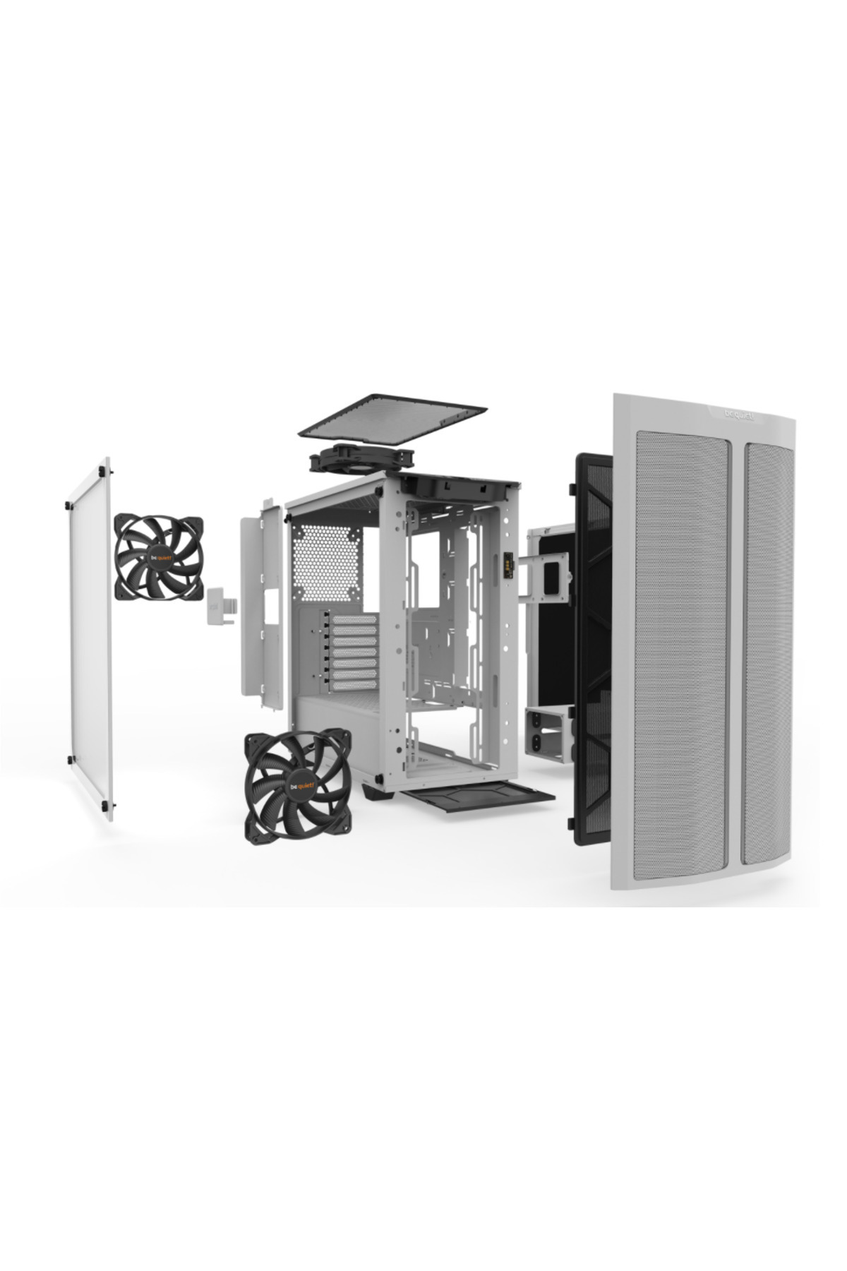 Be Quiet!-Be Quiet! Pure Base 500Dx White Gamer Case with Window Bgw38 St070 7