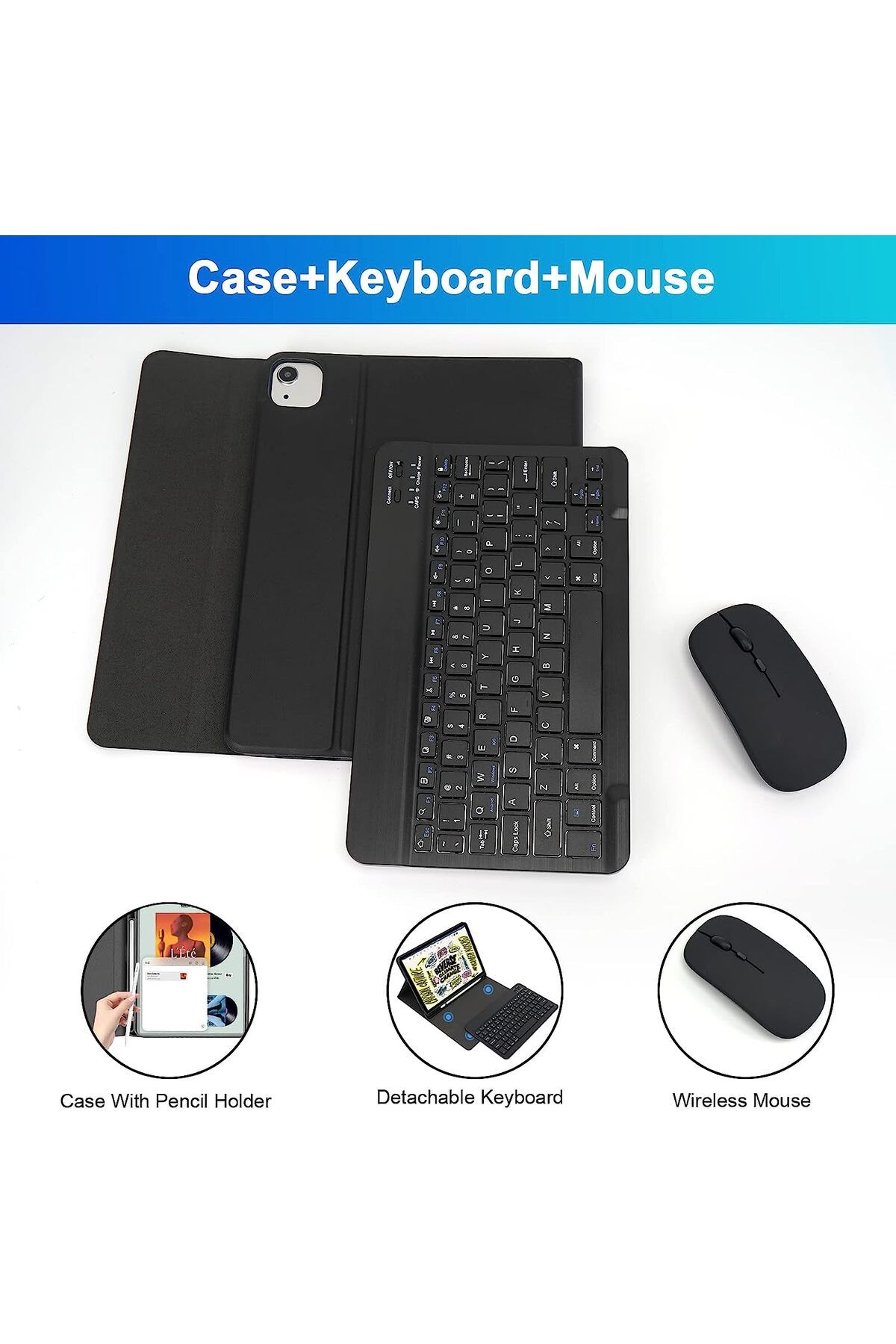 SIGLOO-Wireless Bluetooth keyboard and mouse case for Lenovo Tab M8 TB-8505X tablet, Sigloo, Pink 7